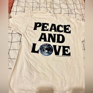 peace and love stussy t-shirt